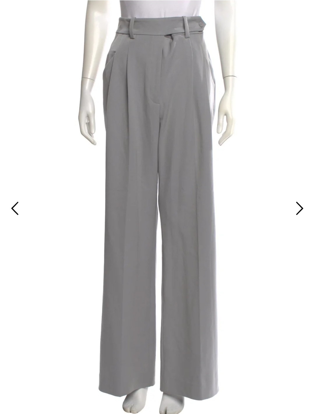 Classic Wide-Leg Women's Dress Pants - Light Gray